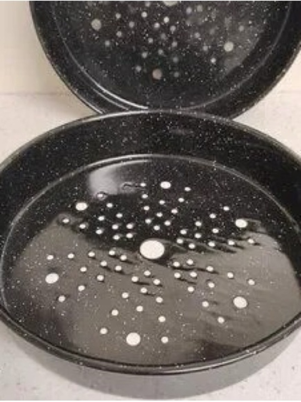 Black Speckled Holiday Garland Tray -